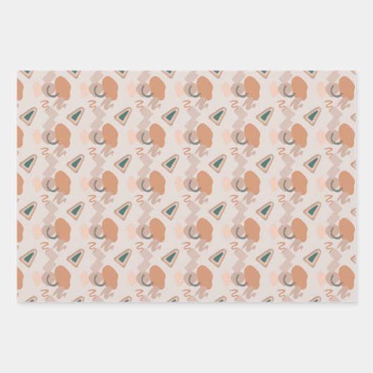 Abstracte Art-schaduwen van bruine papierplaten vo Inpakpapier Vel (Voorkant 3)