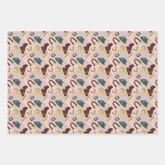 Abstracte Art-schaduwen van bruine papierplaten vo Inpakpapier Vel (Voorkant 2)