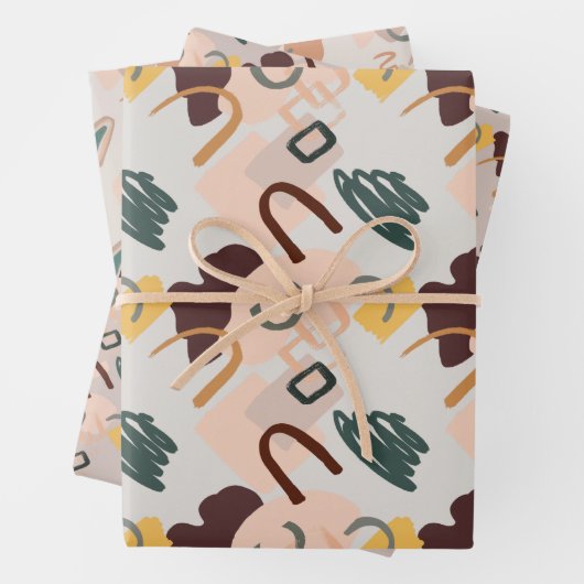 Abstracte Art-schaduwen van bruine papierplaten vo Inpakpapier Vel (In situ)