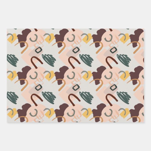 Abstracte Art-schaduwen van bruine papierplaten vo Inpakpapier Vel (Voorkant)