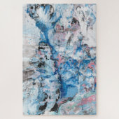 Abstracte Art Sjabloon Moderne marmer Kijk roze Bl Legpuzzel (Verticaal)