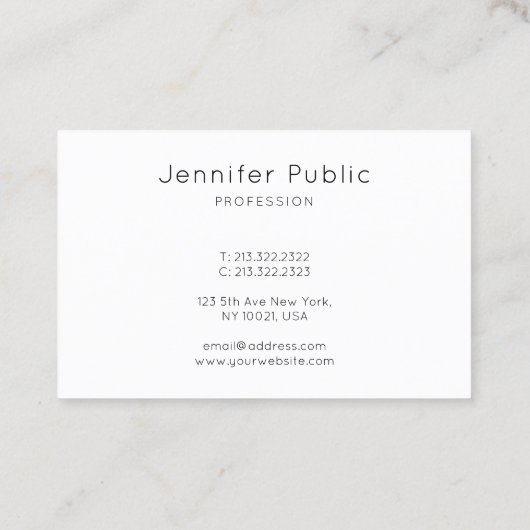 Abstracte Art Sjabloon Professional Elegant Modern Visitekaartje (Achterkant)