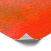 Abstracte Art Sky Fire Lava Red Oranje Turquoise Poster (Hoek)