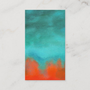 Abstracte Art Sky Fire Lava Red Oranje Turquoise Visitekaartje