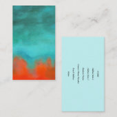 Abstracte Art Sky Fire Lava Red Oranje Turquoise Visitekaartje (Voorkant / Achterkant)