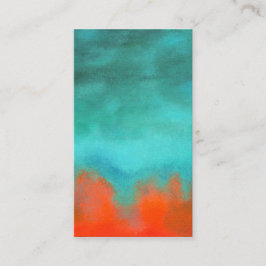Abstracte Art Sky Fire Lava Red Oranje Turquoise Visitekaartje
