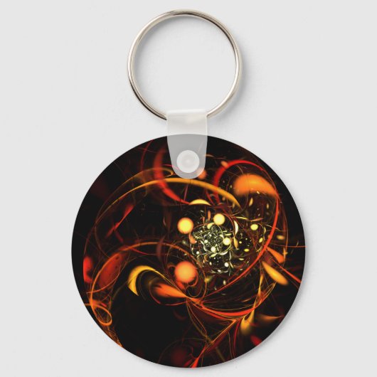 Abstracte Art Sleutelhanger hartslag (Voorkant)
