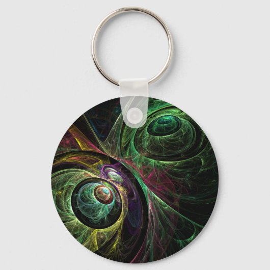 Abstracte Art Sleutelhanger oogkleuren (Voorkant)
