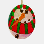 Abstracte Art Snowman Keramisch Ornament (Rechts)