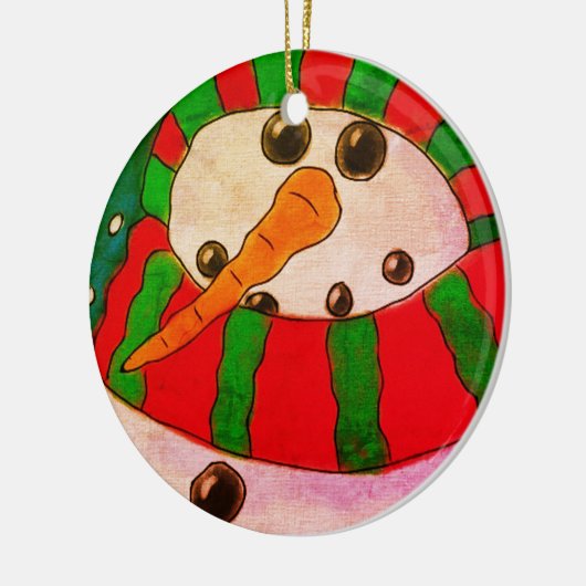 Abstracte Art Snowman Keramisch Ornament (Links)