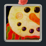 Abstracte Art Snowman Metalen Ornament<br><div class="desc">Mijn kleurrijke abstracte schilderij van een sneeuwman maakt van deze mooie kerstversiering een werk van vakantiekunst!</div>
