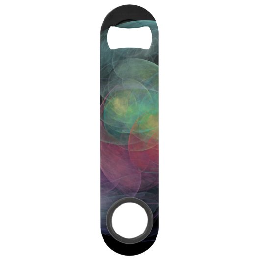 Abstracte Art Space Shell Speed Flessenopener (Achterkant)