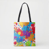 Abstracte Art Spetters Tote Bag (Voorkant)