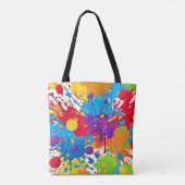 Abstracte Art Spetters Tote Bag (Achterkant)