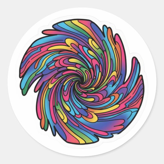 Abstracte Art Sticker - Unieke Design (Voorkant)