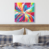 Abstracte Art Stretched Canvas Print (Insitu (Slaapkamer))