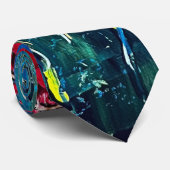 Abstracte Art Stropdas (Opgerold)