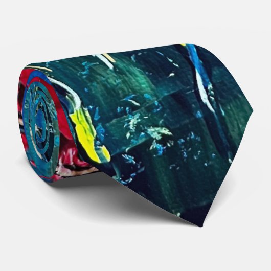 Abstracte Art Stropdas (Opgerold)