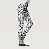 Abstracte Art Swilring Liquid Polka Dots Leggings (Rechts)