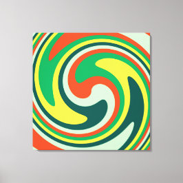Abstracte Art Swirl Colorful Background Canvas Afdruk