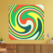 Abstracte Art Swirl Colorful Background Canvas Afdruk (Insitu (Woonkamer))