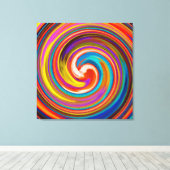 Abstracte Art Swirl Colorful Paint Background #17 Canvas Afdruk (Insitu (Houten vloer))