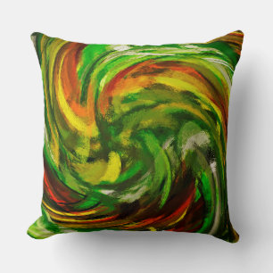 Abstracte Art Swirl Colorful Paint Background #18 Kussen