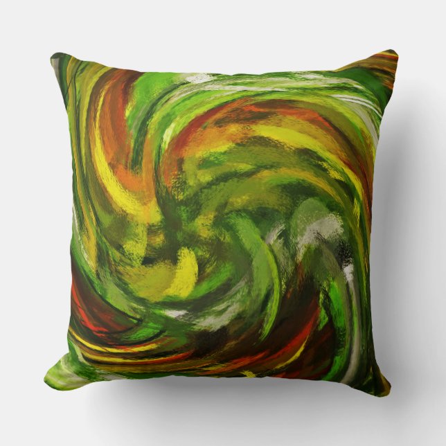 Abstracte Art Swirl Colorful Paint Background #18 Kussen (Voorkant)
