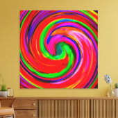 Abstracte Art Swirl Colorful Paint Background #20 Canvas Afdruk (Insitu (Woonkamer))