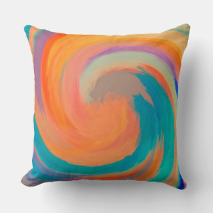 Abstracte Art Swirl Colorful Paint Background #24 Kussen
