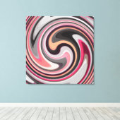 Abstracte Art Swirl Colorful Paint Background #28 Canvas Afdruk (Insitu (Houten vloer))
