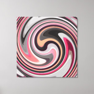 Abstracte Art Swirl Colorful Paint Background #28 Canvas Afdruk