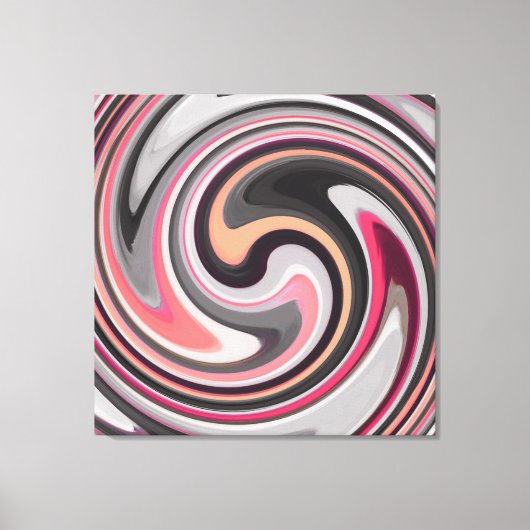 Abstracte Art Swirl Colorful Paint Background #28 Canvas Afdruk (Voorkant)