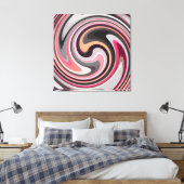 Abstracte Art Swirl Colorful Paint Background #28 Canvas Afdruk (Insitu (Slaapkamer))