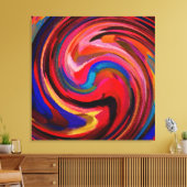 Abstracte Art Swirl Colorful Paint Background #5 Canvas Afdruk (Insitu (Woonkamer))
