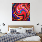 Abstracte Art Swirl Colorful Paint Background #5 Canvas Afdruk (Insitu (Slaapkamer))