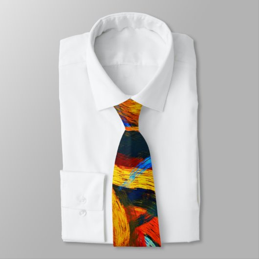 Abstracte Art Swirl Colorful Stropdas (Gebonden)