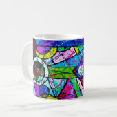 Abstracte Art-Titel: Juggler-Green Tint Koffiemok (Voorkant links)