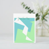 Abstracte Art Turquoise Blue Green Briefkaart (Staand voorkant)