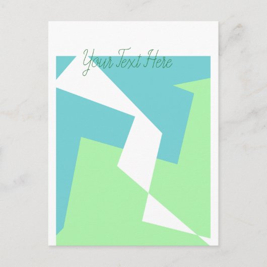 Abstracte Art Turquoise Blue Green Briefkaart (Voorkant)