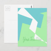 Abstracte Art Turquoise Blue Green Briefkaart (Voorkant / Achterkant)