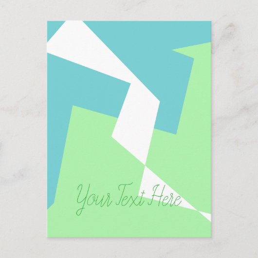 Abstracte Art Turquoise Blue Green Briefkaart (Voorkant)