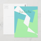 Abstracte Art Turquoise Blue Green Briefkaart (Voorkant / Achterkant)