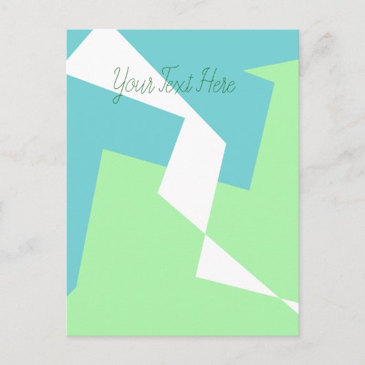 Abstracte Art Turquoise Blue Green Briefkaart (Voorkant)