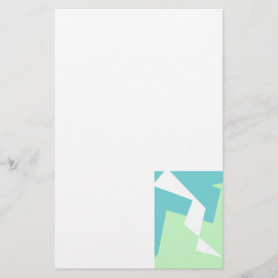 Abstracte Art Turquoise Blue Green Briefpapier