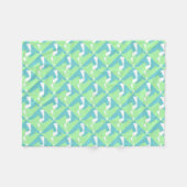 Abstracte Art Turquoise Blue Green Fleece Deken (Voorkant (Horizontaal))