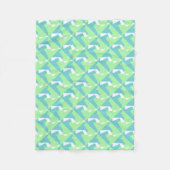 Abstracte Art Turquoise Blue Green Fleece Deken (Voorkant)