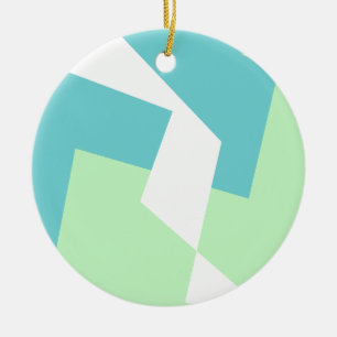 Abstracte Art Turquoise Blue Green Keramisch Ornament