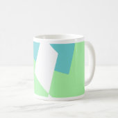 Abstracte Art Turquoise Blue Green Koffiemok (Voorkant rechts)