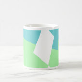 Abstracte Art Turquoise Blue Green Koffiemok (Center)